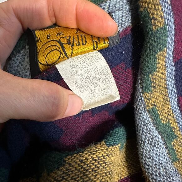 Vintage David Paul New York Tribal Western Print Semi Crop Blazer Jacket - Picture 8 of 8